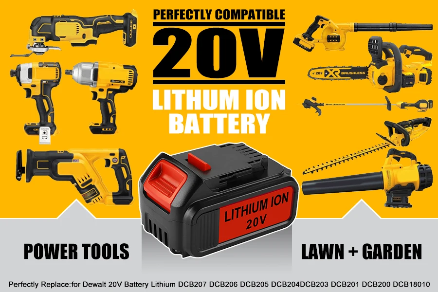 Перезаряжаемые литий-ионные батареи G18 высокой емкости 18 в 6 0 Ач для DEWALT литий-ионная батарея BL1860 BL1850