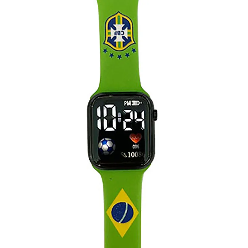 Factory Custom Waterproof Quartz Wristwatch For Men Sport Silicone World Cup Quartz Watch