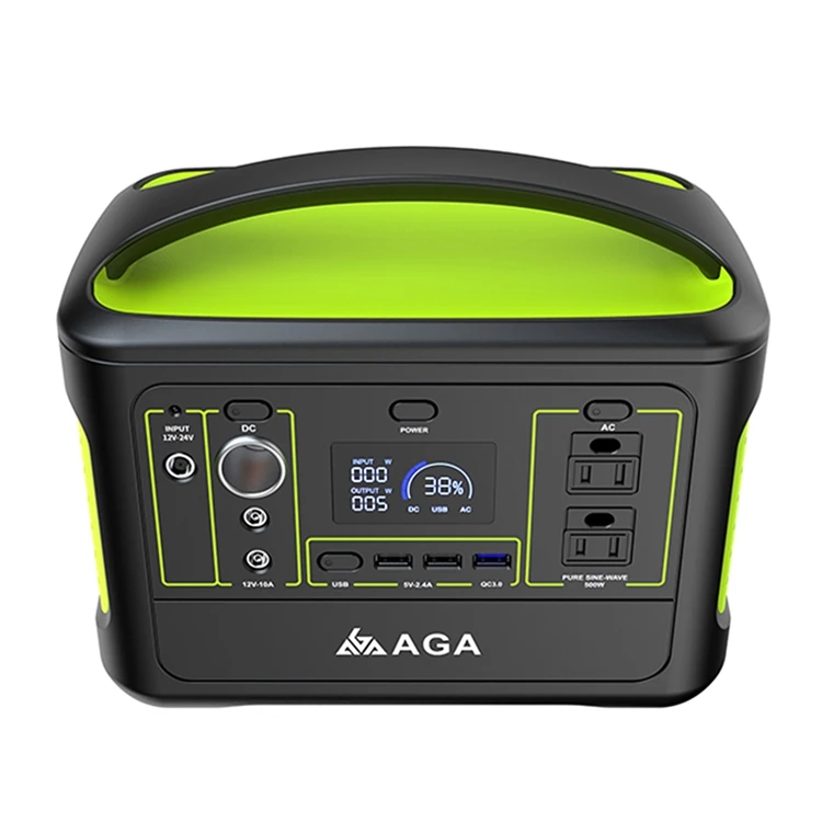 Home Camping 153600mah 110v 500w 100w Outdoor Portable Power Station With Real-time Lcd Displays