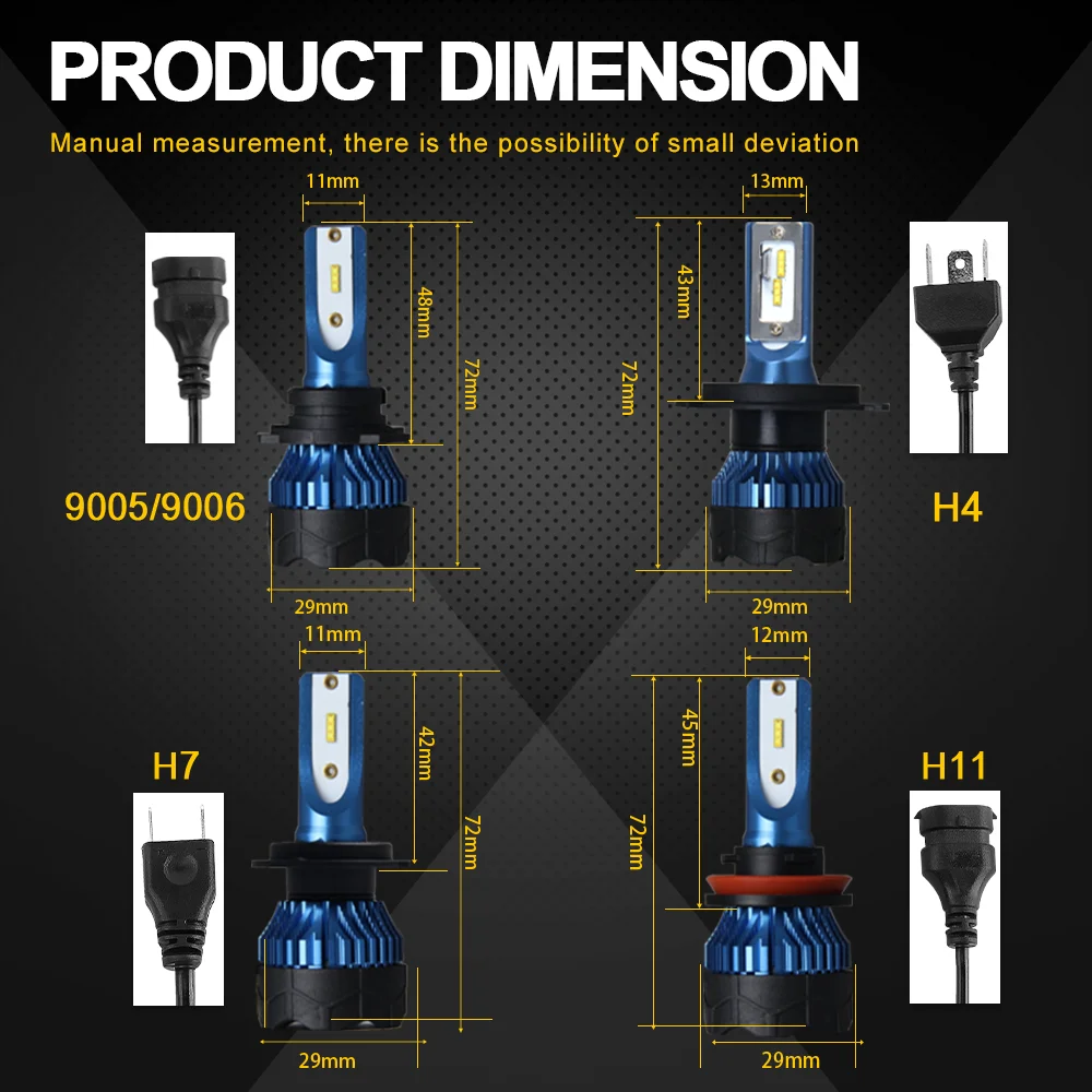 OEM K5 Perfect Cutline Fan Super Bright LED H7 H4 Bulbs 70W 16000LM 9005 HB3 HB4 5202 H11 H4 H7 Led Headlight for Auto Cars