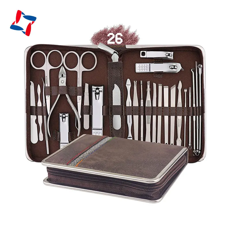 26pcs luxury manicure set high quality pedicure kits wholesale sets package