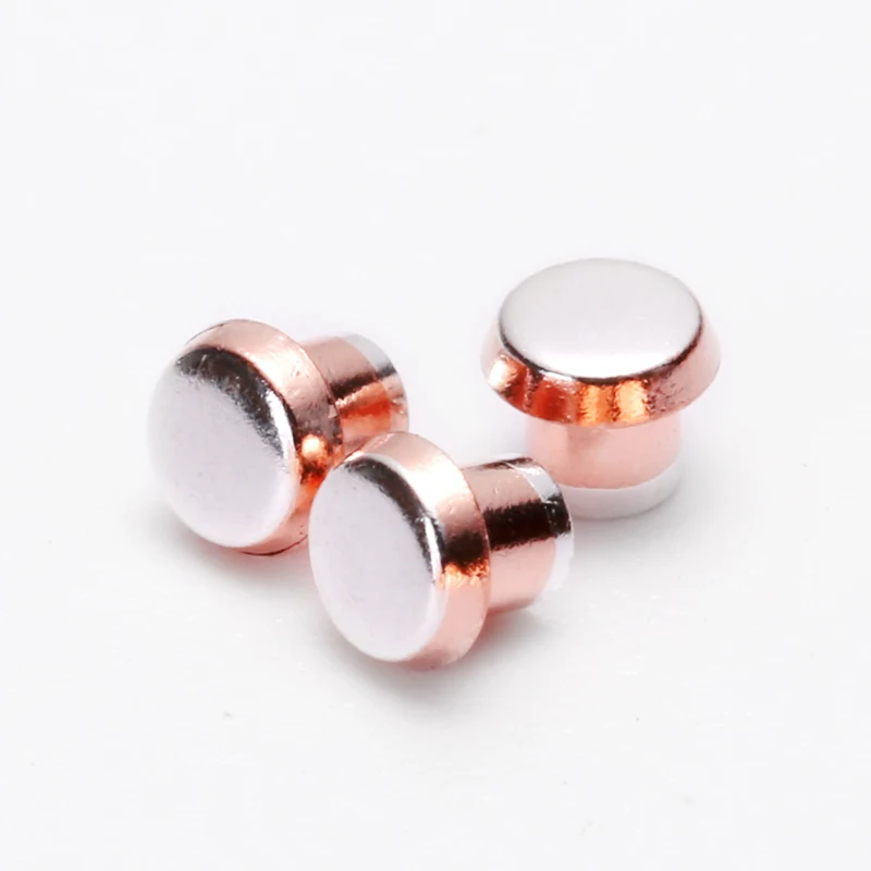 High Quality Stamping Part Silver Alloy Electrical Contacts Trimetal Switch Parts Silver Contact Rivets For Contactor