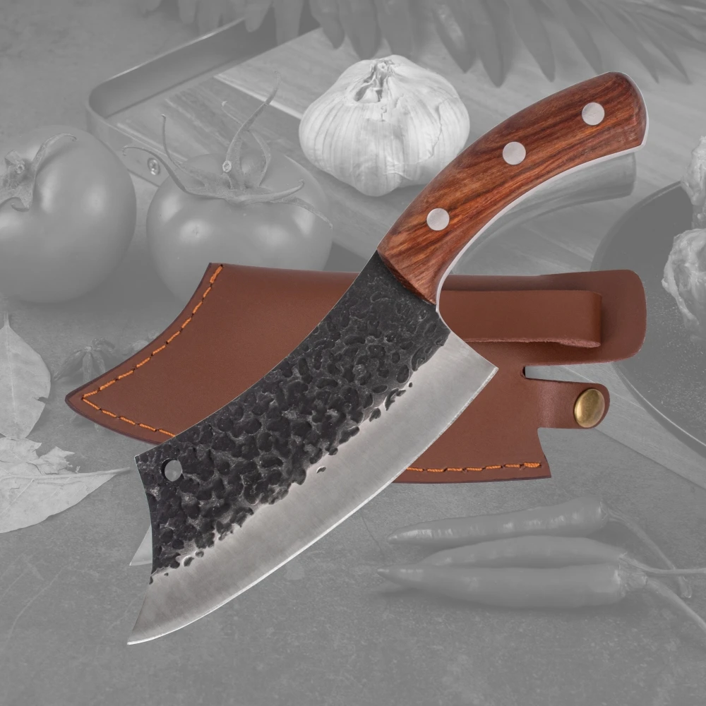 Wholesale Stainless Steel 6 inch chef Chopper Cooking Knives Traditional Handmade Forged meat cleaver Kitchen Knife