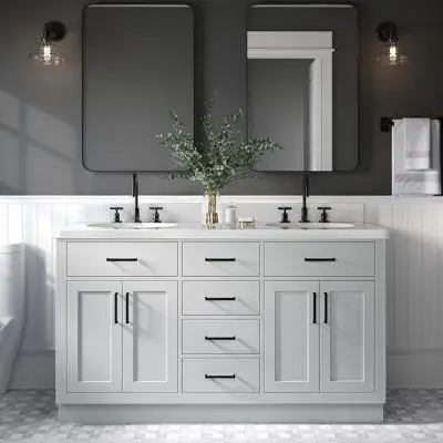 Solid Wood Bathroom Cabinet Modern Style Bathroom Vanities Bathroom Cabinet for Hotel Project