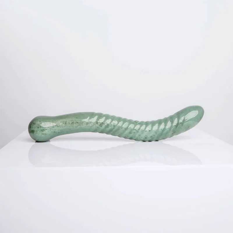 wholesale rose quartz Crystal Serpent Dildo double curved crystal dildo Crystal Serpent Dildo