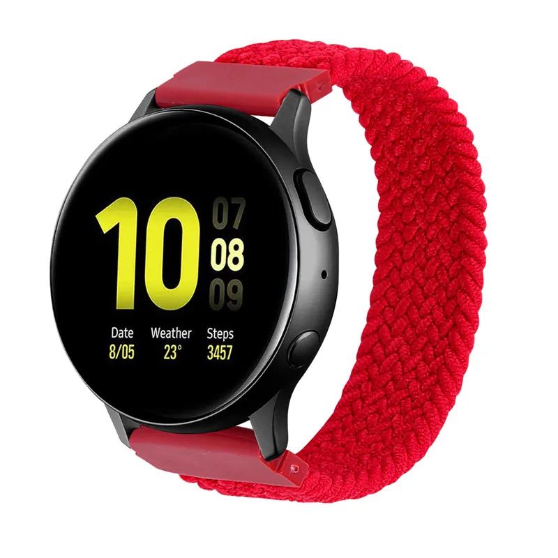 Новое поступление эластичный плетеный нейлоновый ремешок для часов Samsung Huawei Amazfit