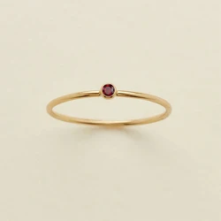 Wholesale Simple Fashion Jewelry Personalized Minimalist Stainless Steel Gold Plated 12 Birthstone Ring Women