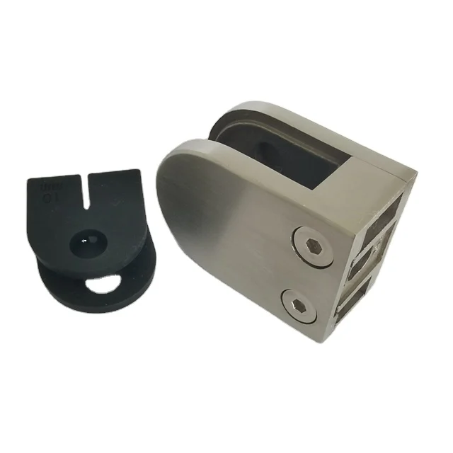 Satin stainless steel  flat back glass clamp