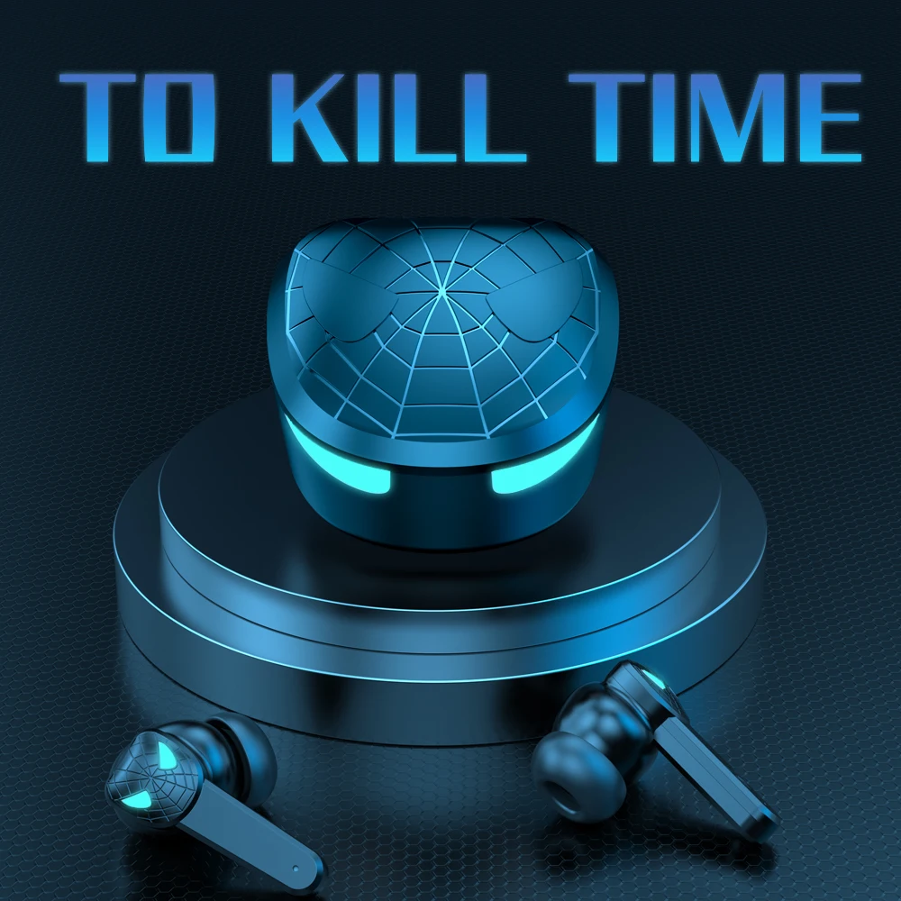 TG10 ушной раковины паук Игровые наушники-вкладыши Tws с E-спортивные bluetooth наушники светодиодной подсветкой игры беспроводные наушники