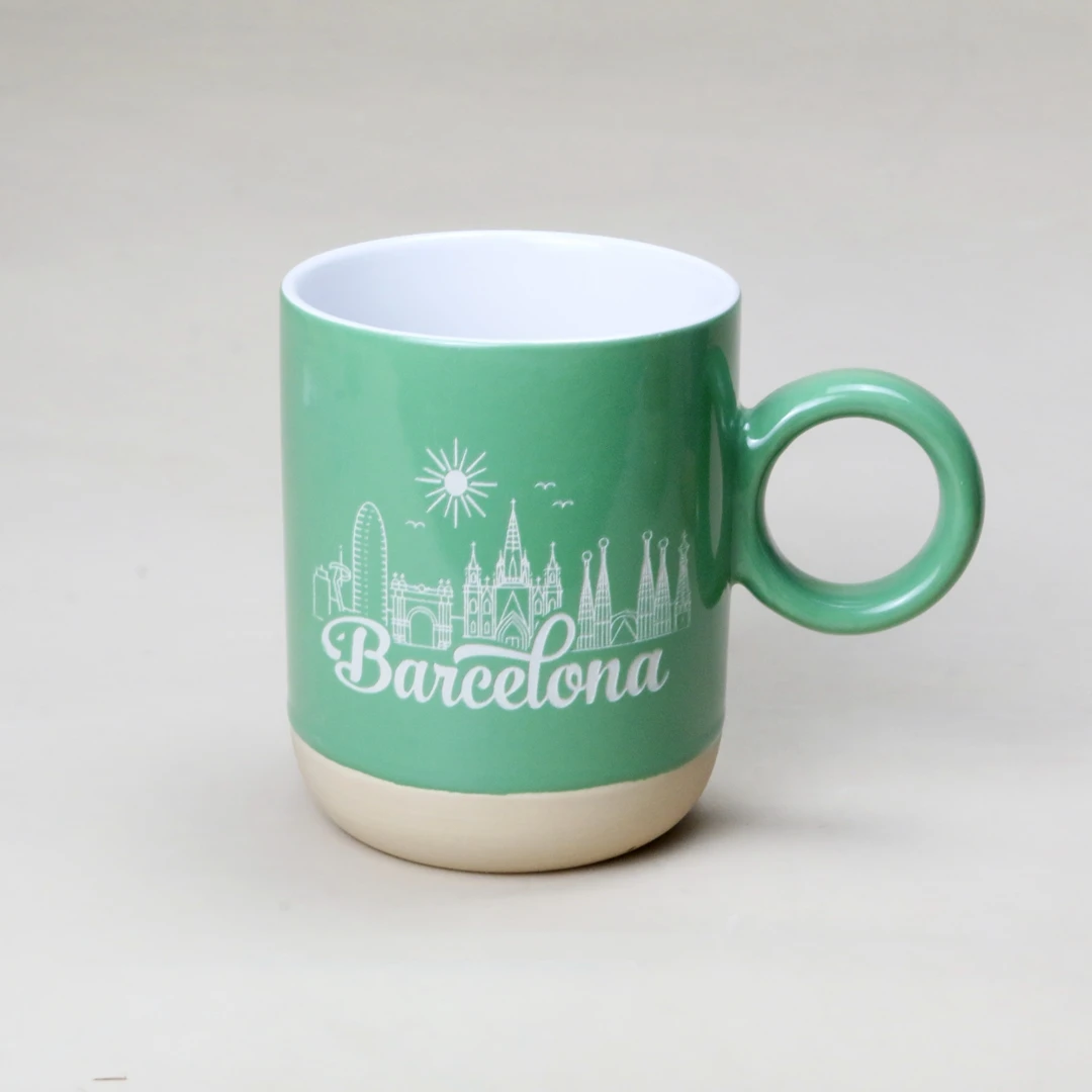Manufacturers Supplier Customized Print Design Ceramic Personalized Barcelona Tourist Souvenir Mug