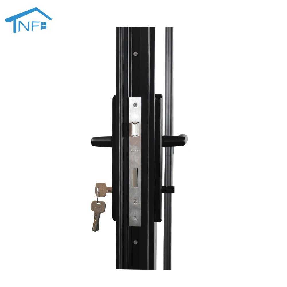 Aluminum alloy slim Frame Large View Glass Bifolding Doors modern simple design Balcony Accordion Folding Patio Door