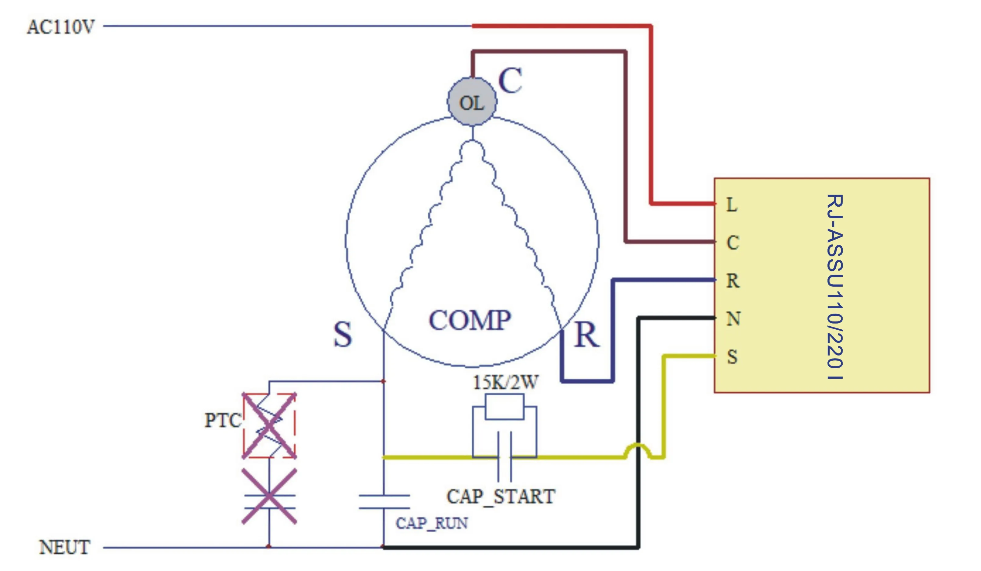 Air conditioner soft starter single phase soft start for 110V 1HP/1.5HP and 220V 1HP/2HP/3HP heat pump without any contactors