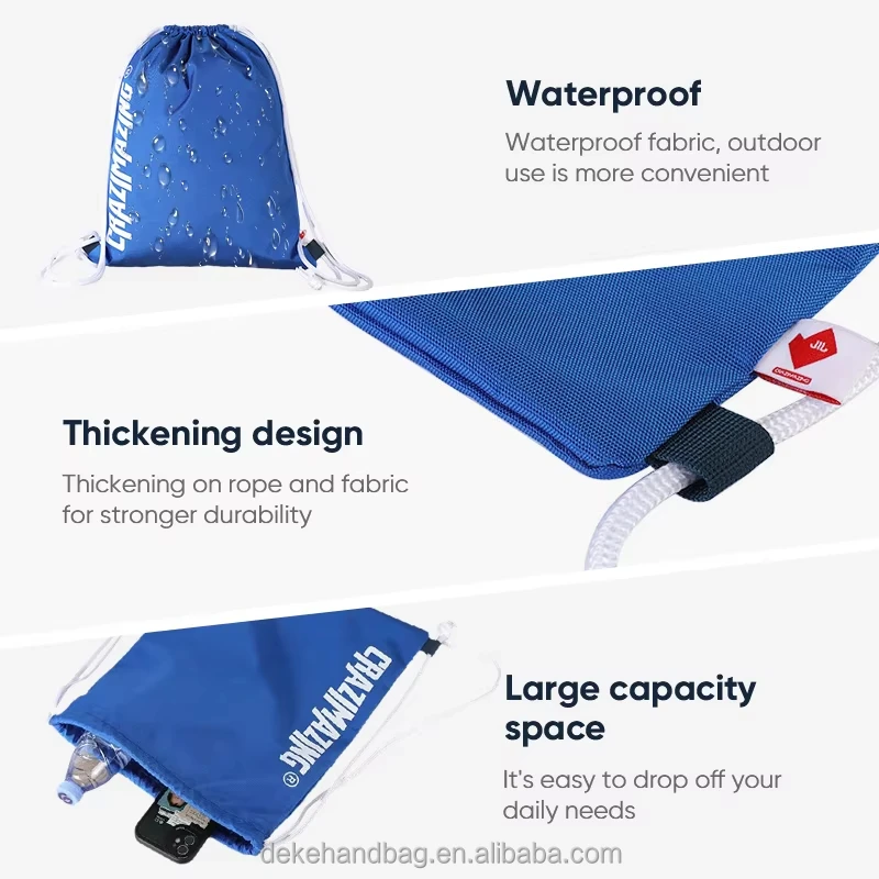 High Quality Custom Print Logo 900d Nylon Waterproof Drawstring Bag Polyester Storage Drawstring Backpack Bag String Backpack