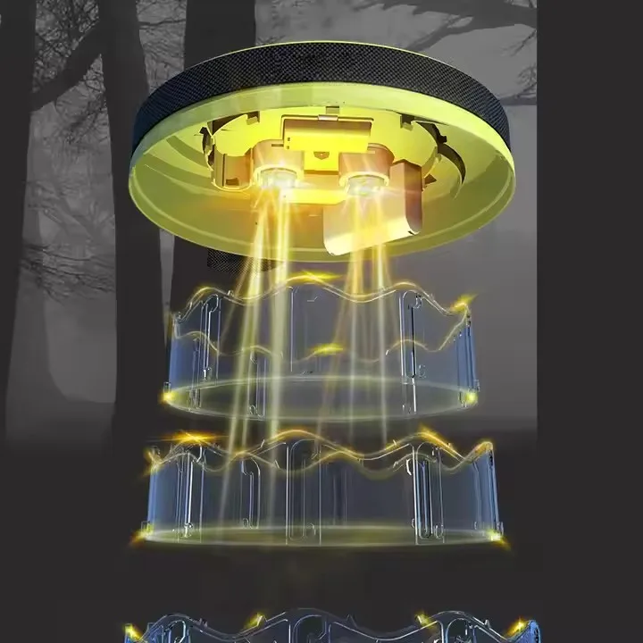 Upgrade Outdoor Portable Telescopic Camping Stool With Led Light Plastic Folding Luminous Stool