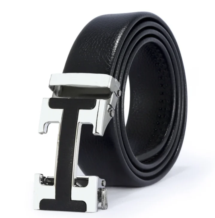 New Product mens automatic buckle belts for men Genuine Leather belt custom logo LQbelt factory