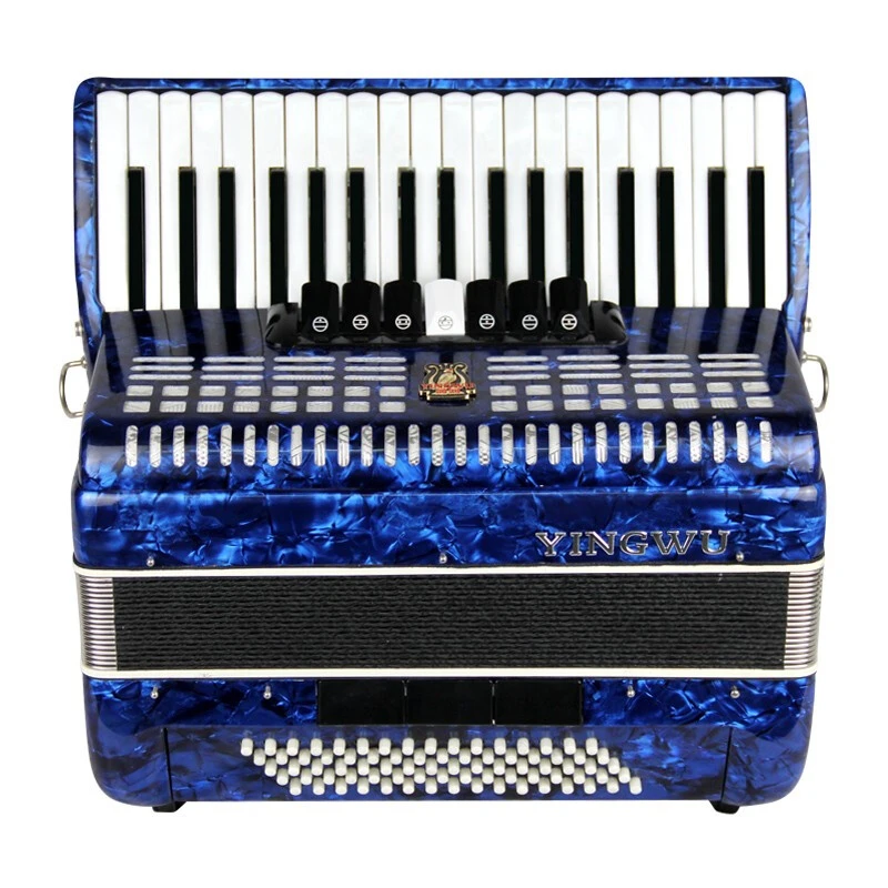 Parrot brand YW-870 accordion 37-key 80BS three-row spring adult test instrument manufacturer direct Best selling accordion