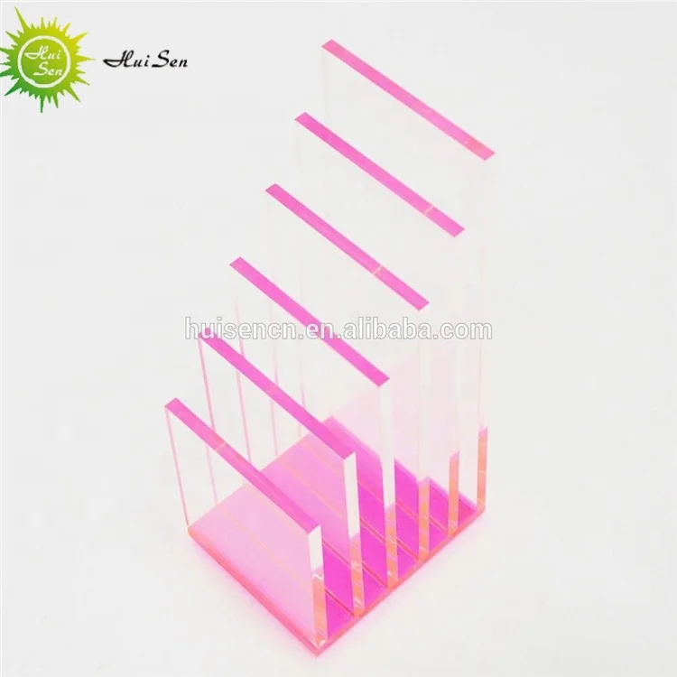 Huisen стильный 5-ярусный флуоресцентный красный акриловый Органайзер для документов держатель