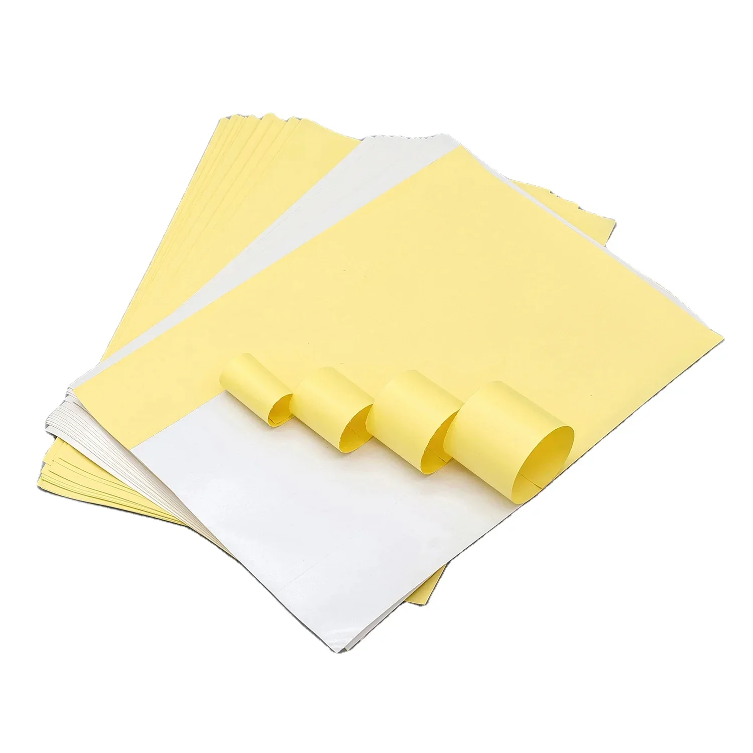 508*762mm Matt White Self Adhesive Paper Strong Glue Yellow Release Silicone Paper