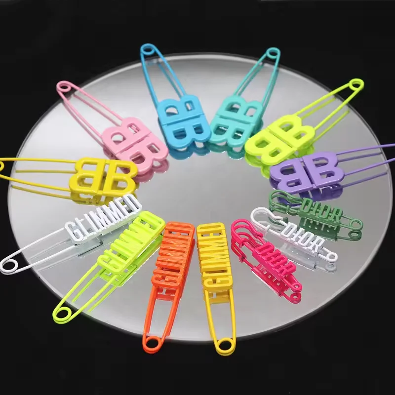 Wholesale pins small hard metal color pins safety pins for clothing decoration