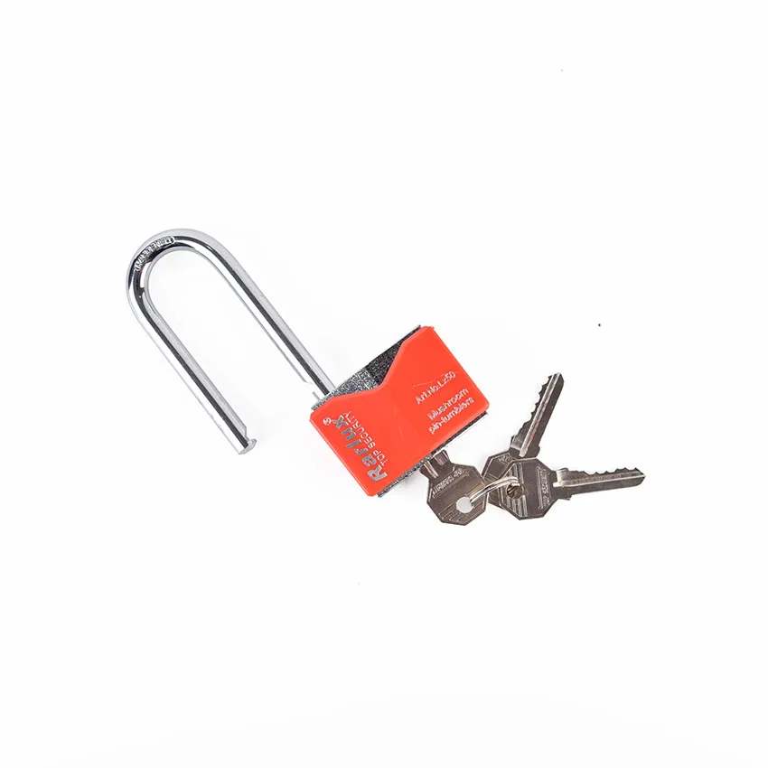 Оптовая продажа, ромбовидный хромированный железный навесной замок с пластиковым корпусом, твердый железный замок