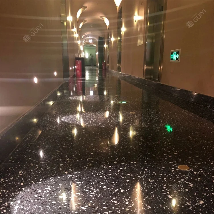 New Style Black and White Terrazzo Floor Precast Interior and Exterior Concrete Material for Home Decor and Project