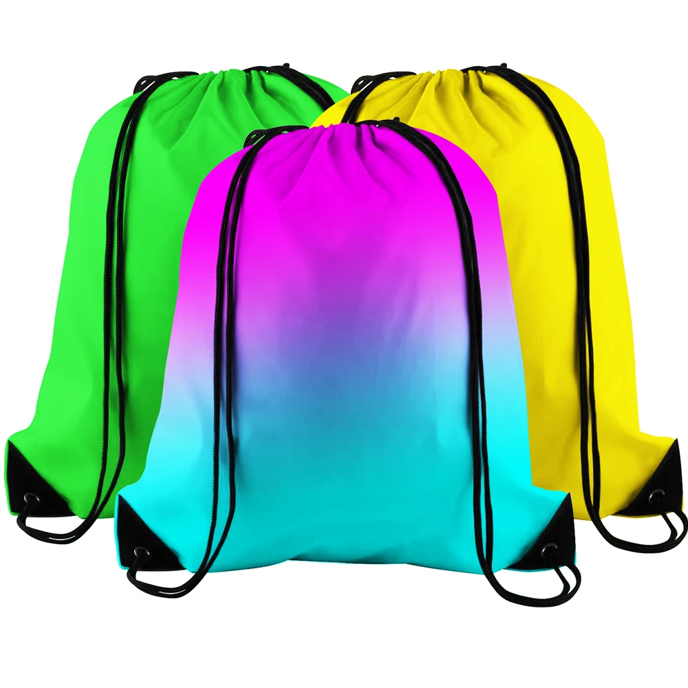 Waterproof Drawstring Gift Bag String Bag Drawstring Sports Polyester Drawstring Bag