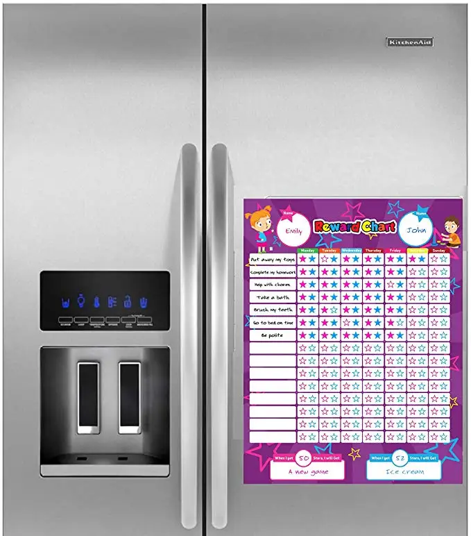 High Quality Family Use Chores Chart Magnetic Responsibility Chart Star Reward Chart for Kids