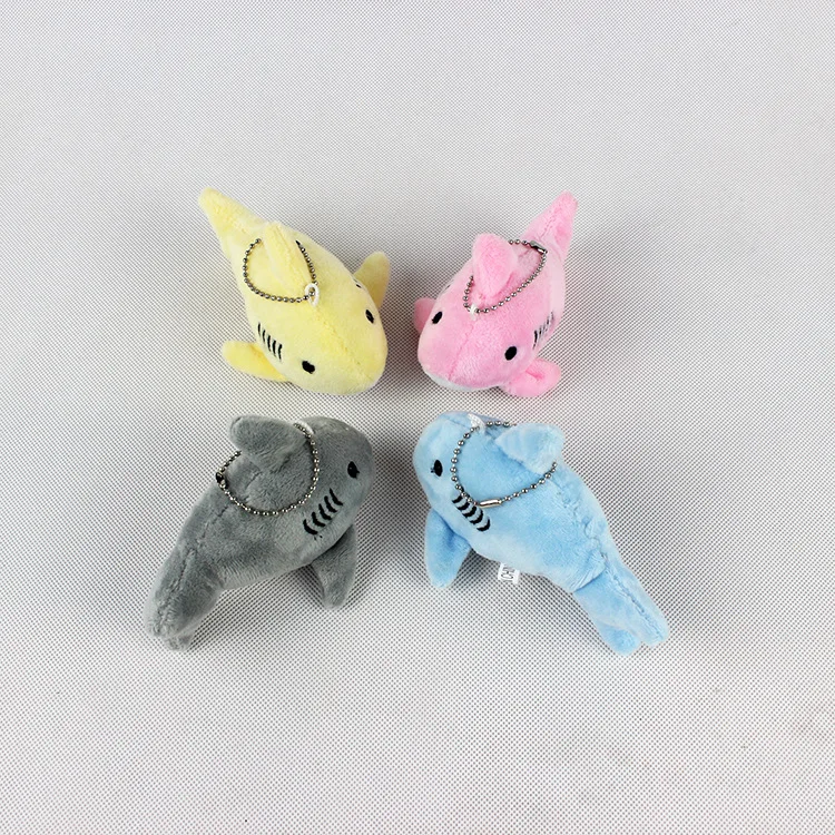 Manufacturers Wholesale Shark Plush Toy Pendant Marine Animal Shark Doll Plush Toy Creative 10cm Cartoon Small Shark Gift