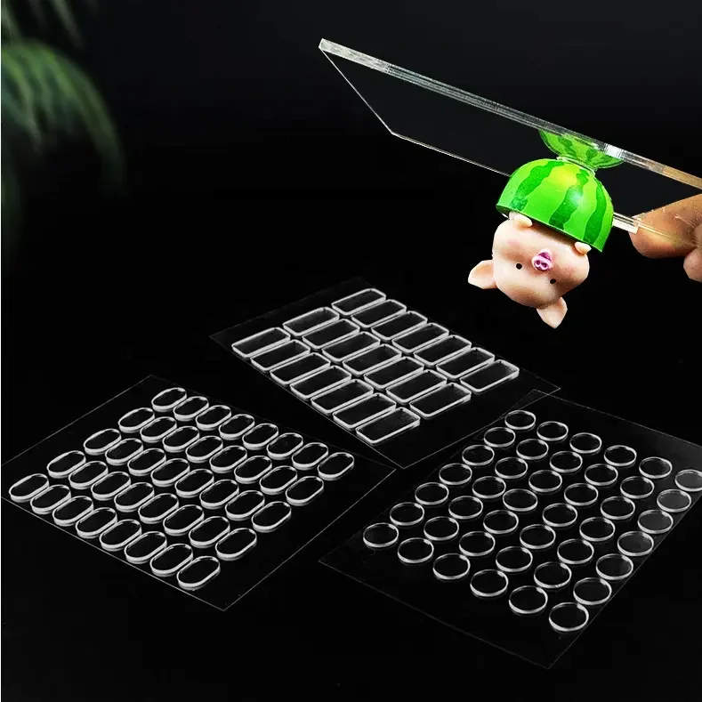 Custom die cut no residual Clear Black strong adhesive mounting dot circle round pre-cut acrylic high bonding foam tape