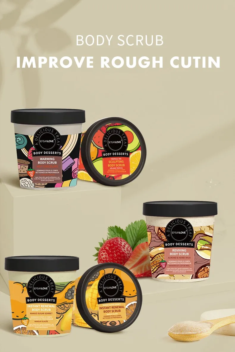 Hot sales High quality oem/odm skin butt whitening exfoliate fruit fragrance high quality vegan