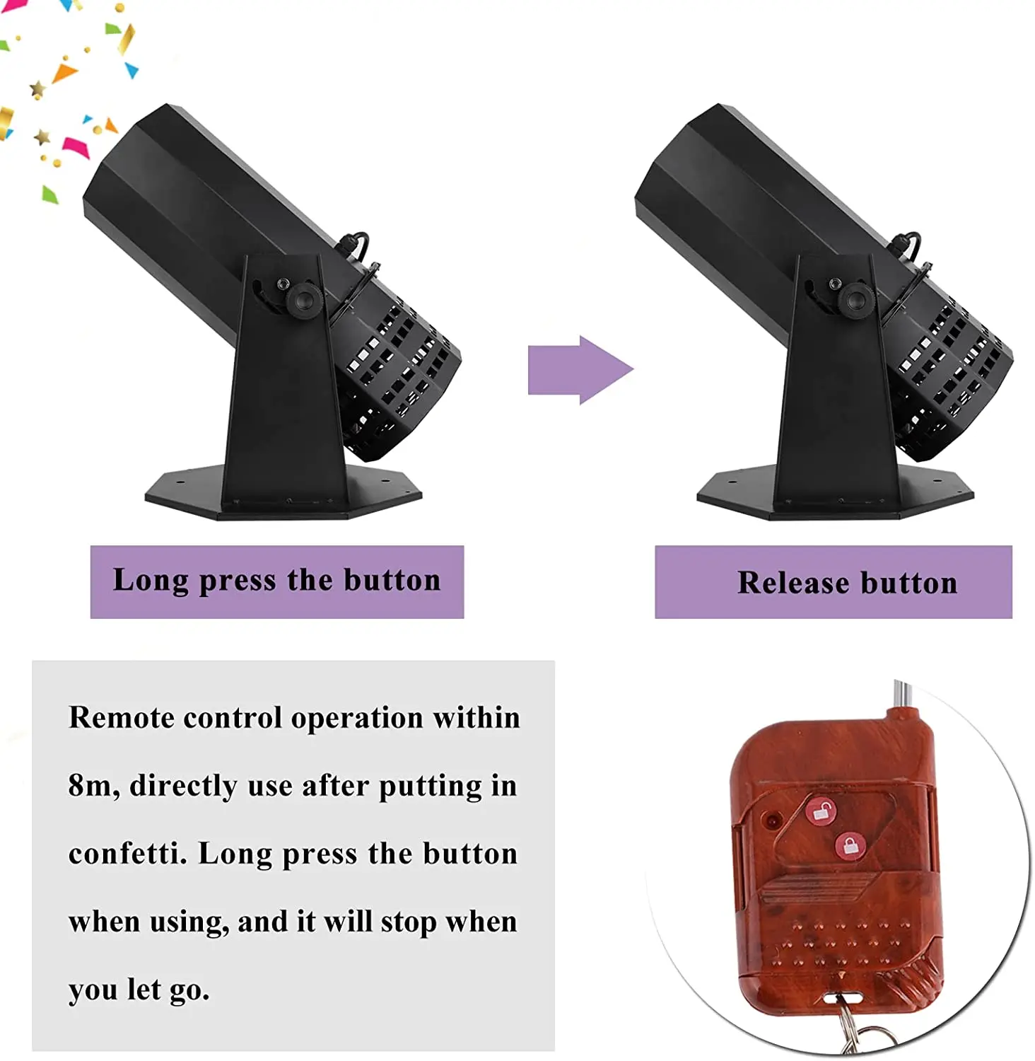 TOPFLASHSTAR 2023 New Arrived Product 1500w Party Paper Confetti Cannon Confetti Shooter For Wedding Celebration