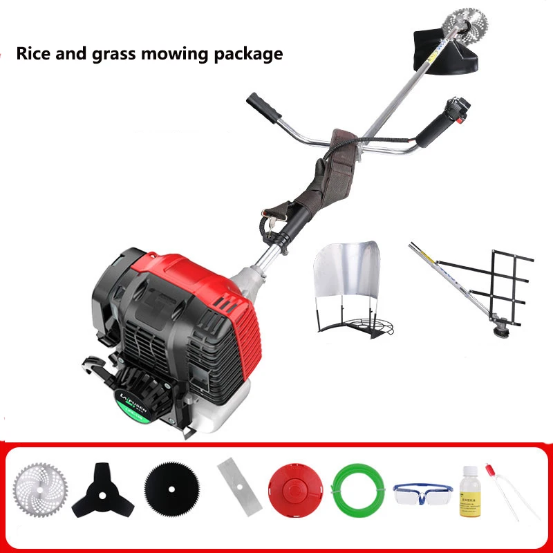 The factory sells four-stroke gasoline mower knapsack and side mounted agricultural cultivator