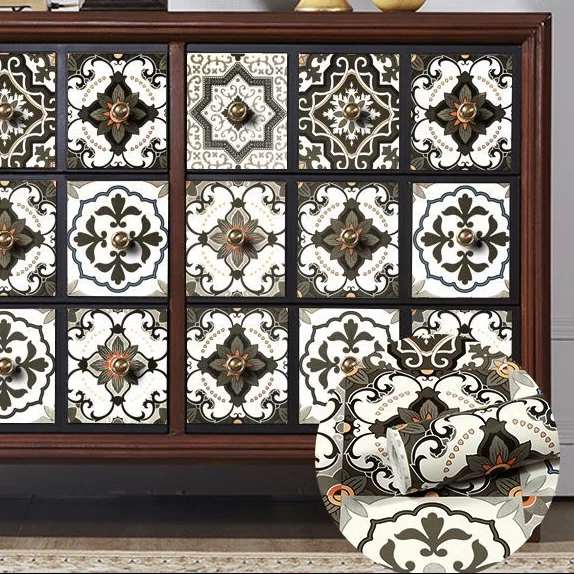 Decorative Tile Sticker Peel And Stick Adhesive Tile Sticker Home Furniture Decor Staircase Backsplash Tile Stickers