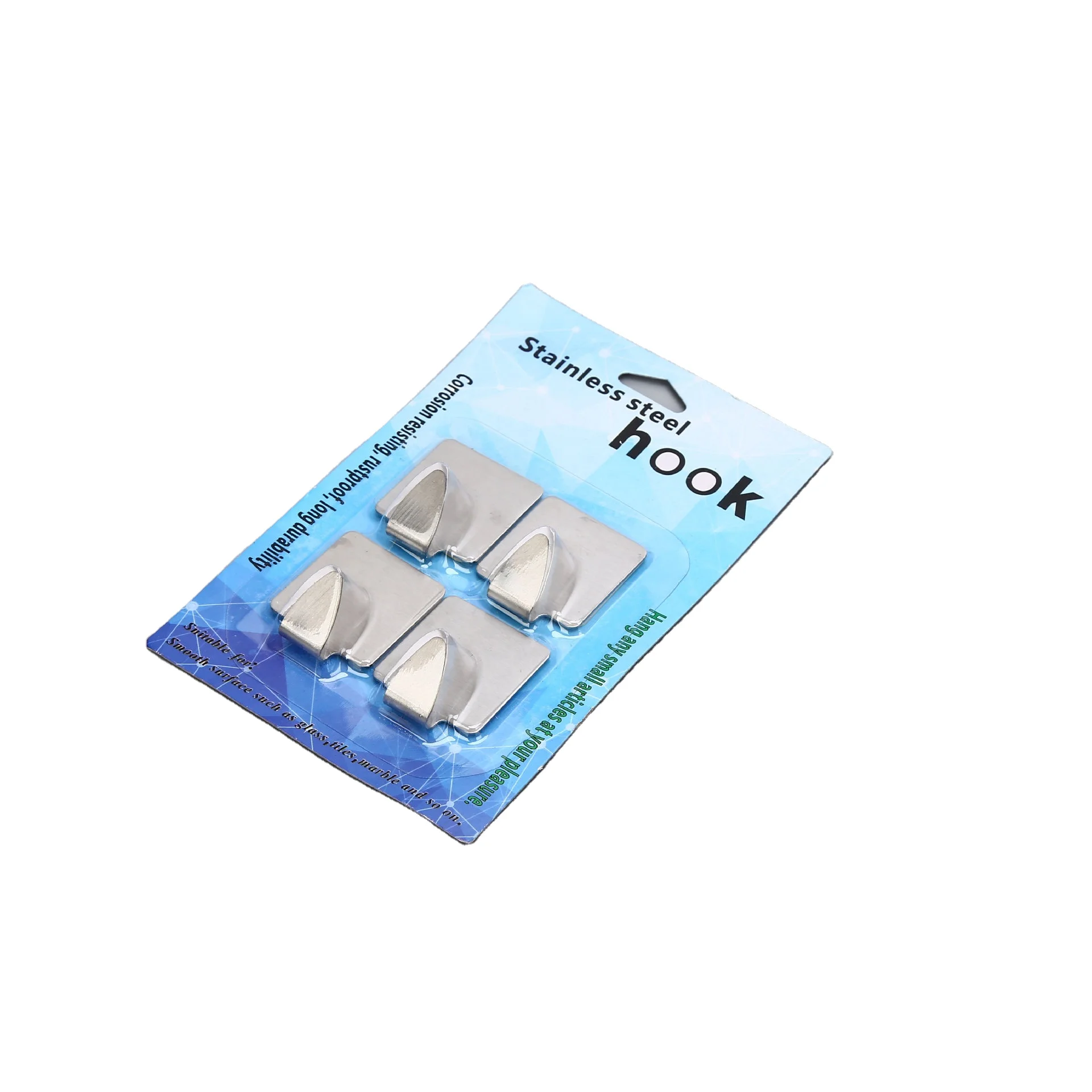 Wholesale 4pcs Socket To Receive Strong Adhesive Key holder 430 stainless steel No-punch Power Plug Hook