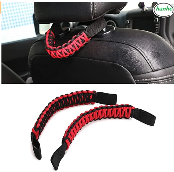 roll bar grab handles paracord grip handle Handmade Retractable Grip Rear Sound Bar Roll Bar 550 Paracord Grab Handles