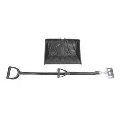 Snow Shovel With Steel Handle 18-Inch Plastic Shovel Push and Scoop Combination Blade For Garden and Road