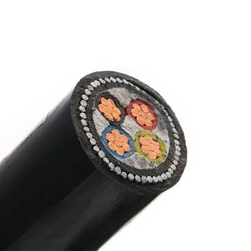 0.6/1KV XLPE Insulated Electrical Power Cable 4 Core Steel Wire Steel Tape Copper Conductor Armoured Electricity Cable