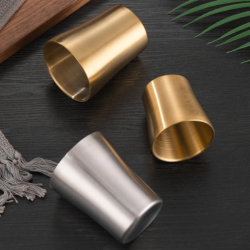 Mug gold metal sublimation custom korean tea water stainless steel double wall coffee cup