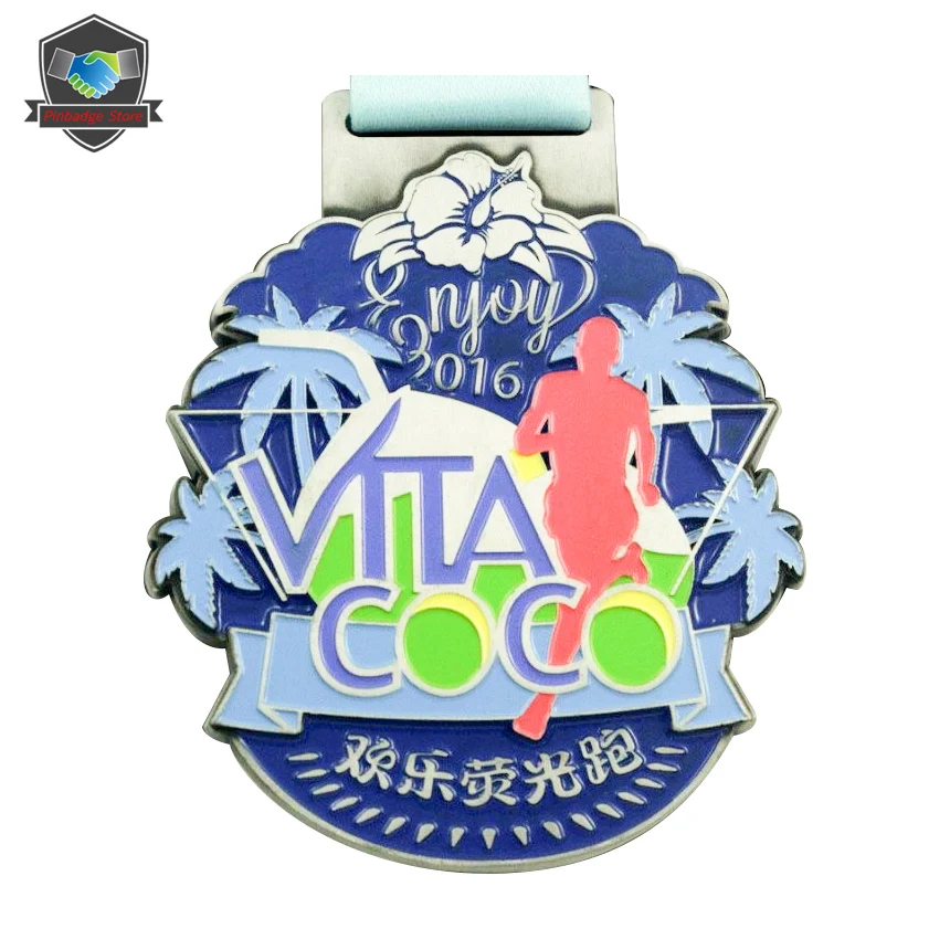 Бронзовая медаль на заказ, спортивные, военные, футбольные, плавательные, вращающиеся награды и медали, Китай, медали на заказ, металлический медальон