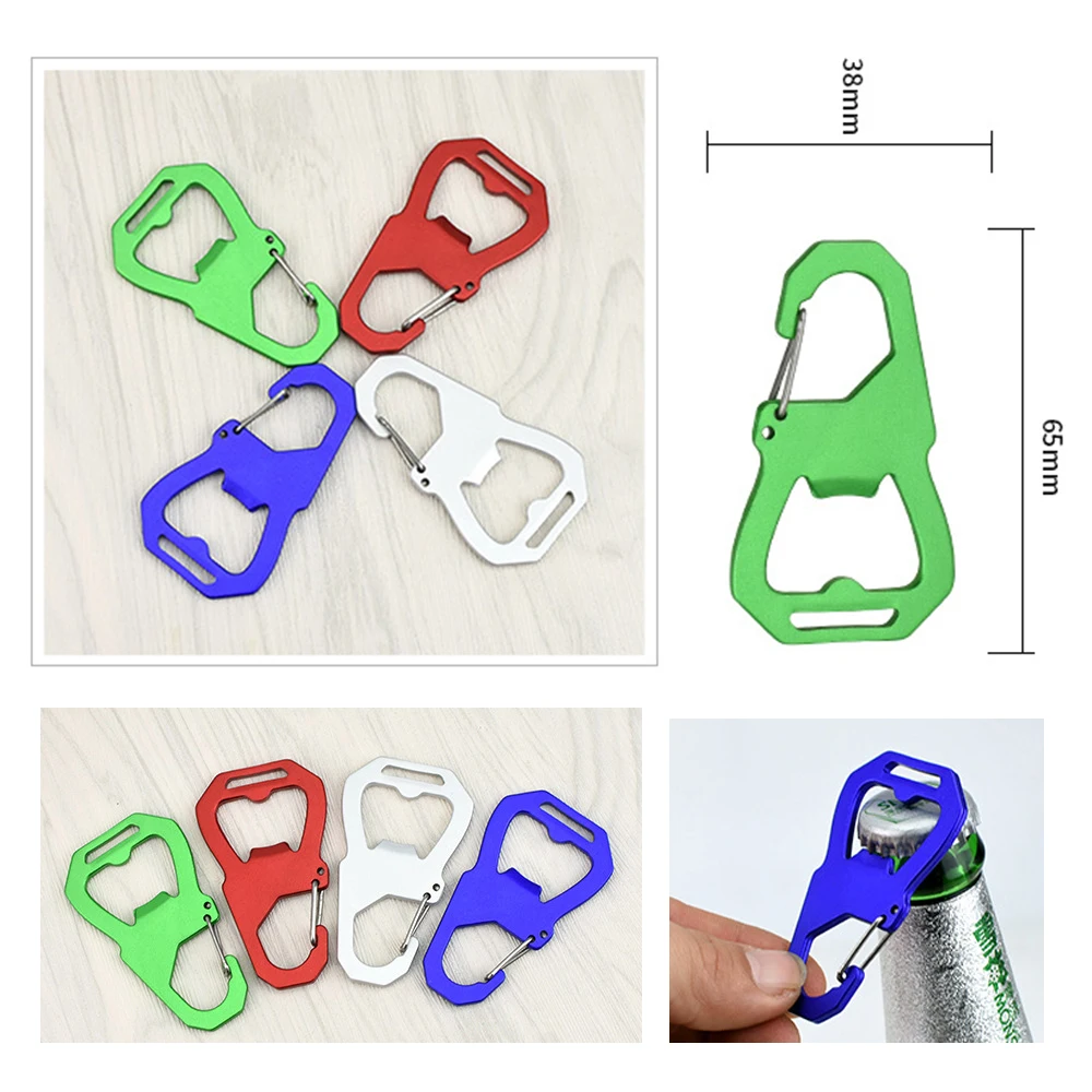 Cactus Carabiner Opener Gifts Keyring Bag Hook Carabiner Ring Bottle Holder Aluminum Promotion Keychain Carabiner Bottle Opener