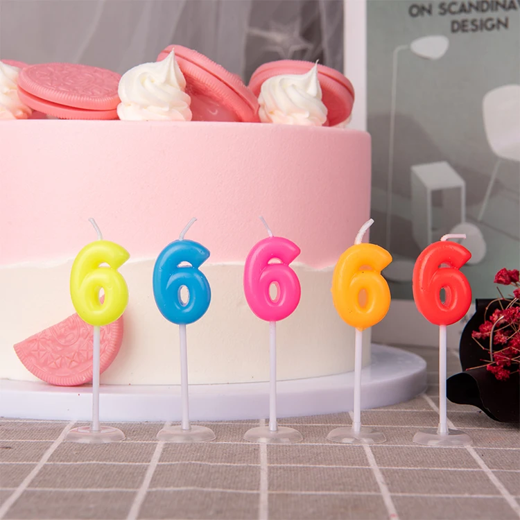 2021 Hot sell number candle birthday candle 0-9 happy birthday candle