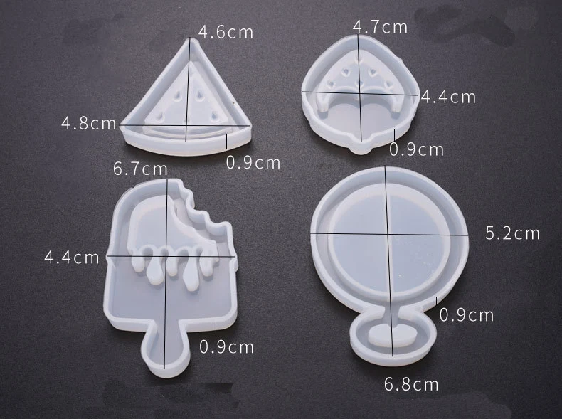 S817 star watermelon slice silicone shaker mold for resin crafts