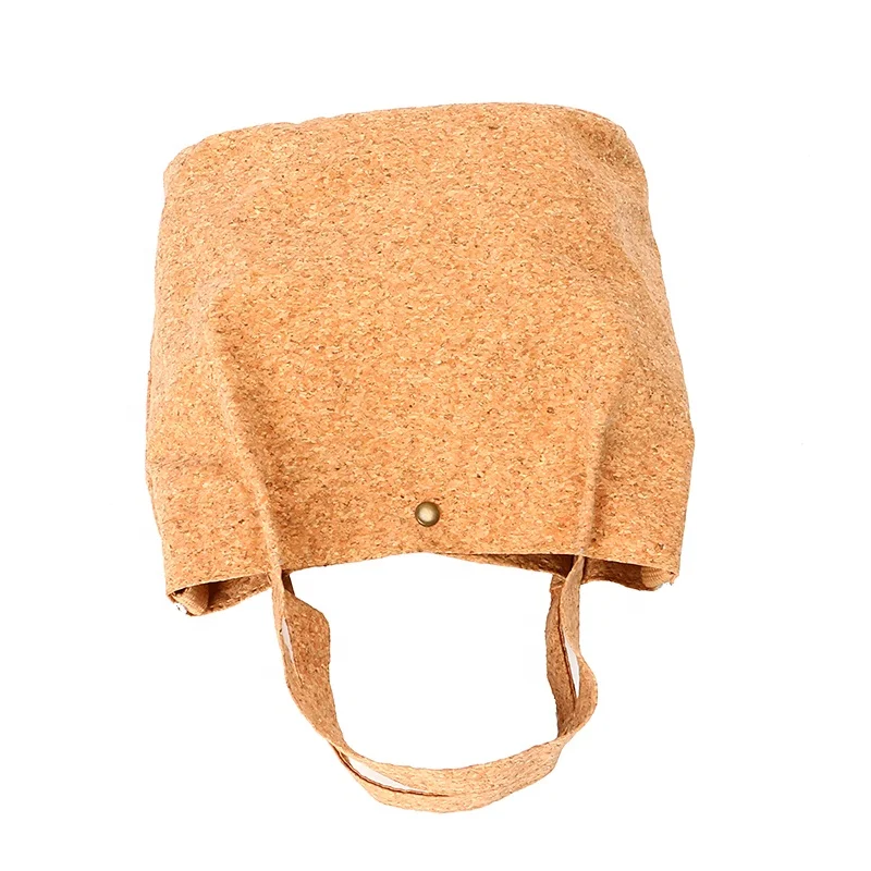 Portugal Purse Fabric Leather Cork Handbag Custom logo Cork handbag women Gender and nature color high quality cork tote bag