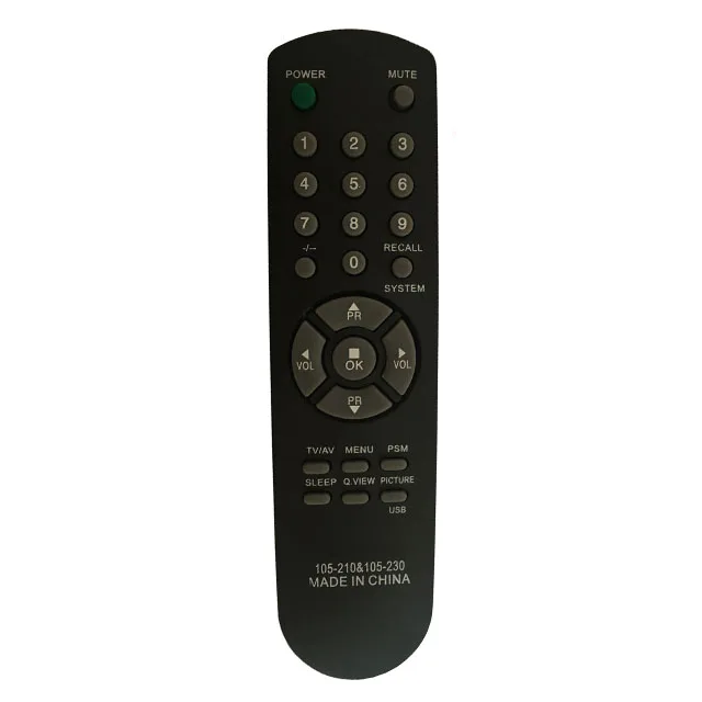 105-210&105-230 black factory price TV remote control with good quality for Jordan market