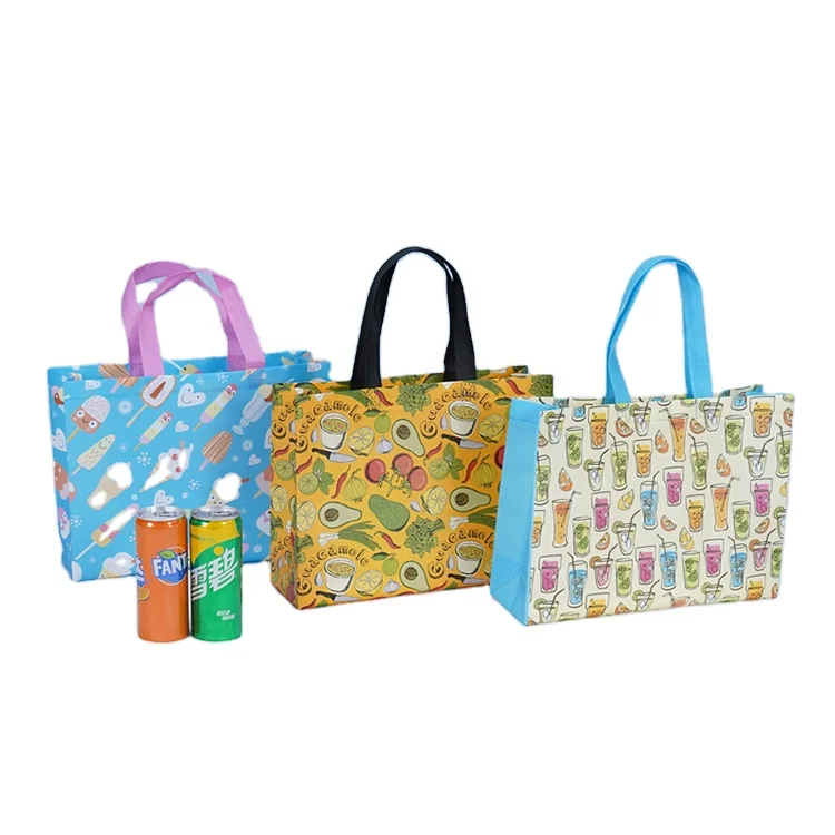 Foldable recycled pp non woven shopping tote bags with printed logo
