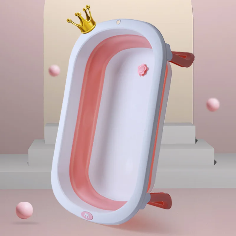 Factory supplied wholesale bathroom foldable bathtub portable PP TPE plastic bath tub For baby bath