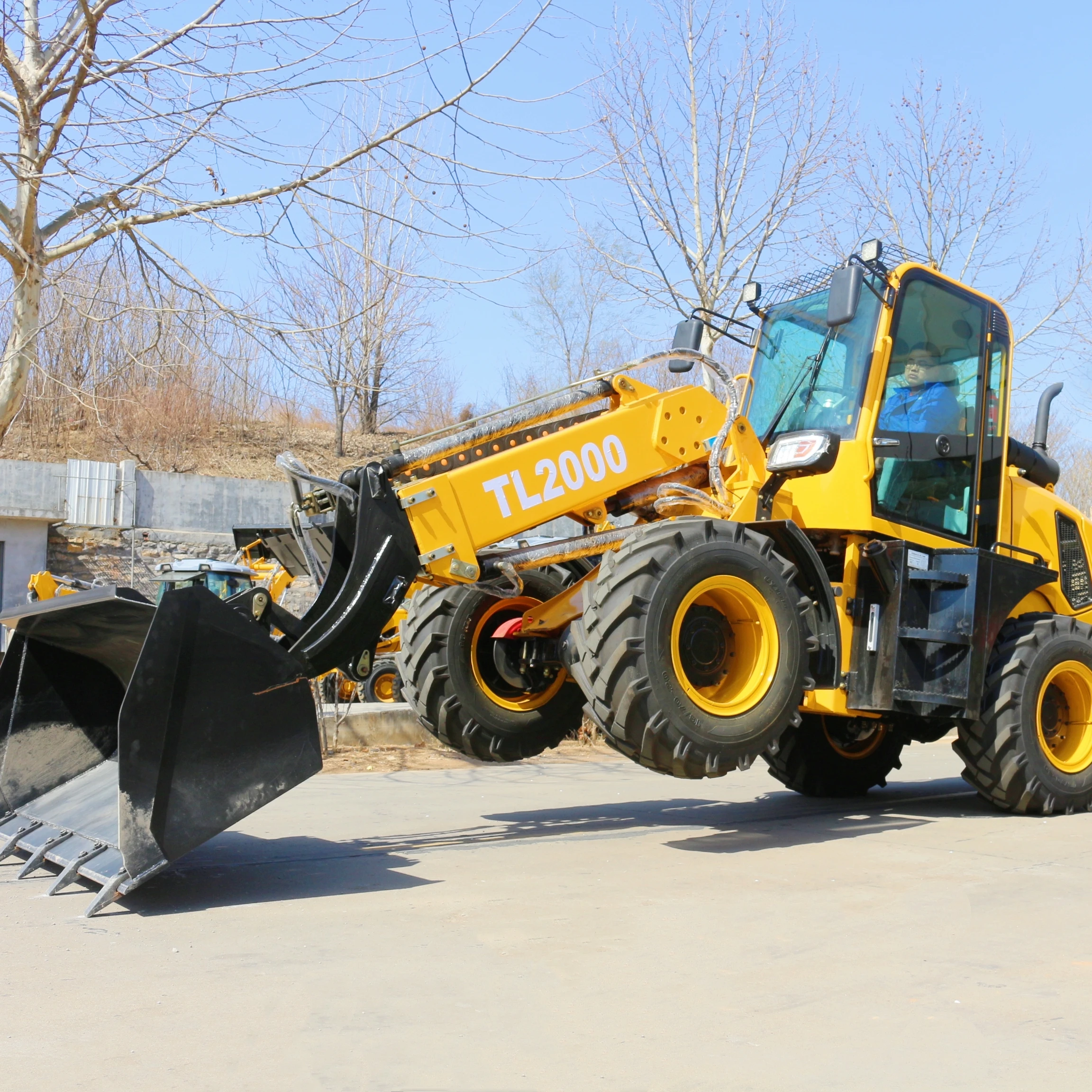 TL2000 Telescopic Loader 2 Ton Capacity Mini Telehandler Wheel Loader Hydraulic Articulated Frame Telescopic Front Loader CE/ISO
