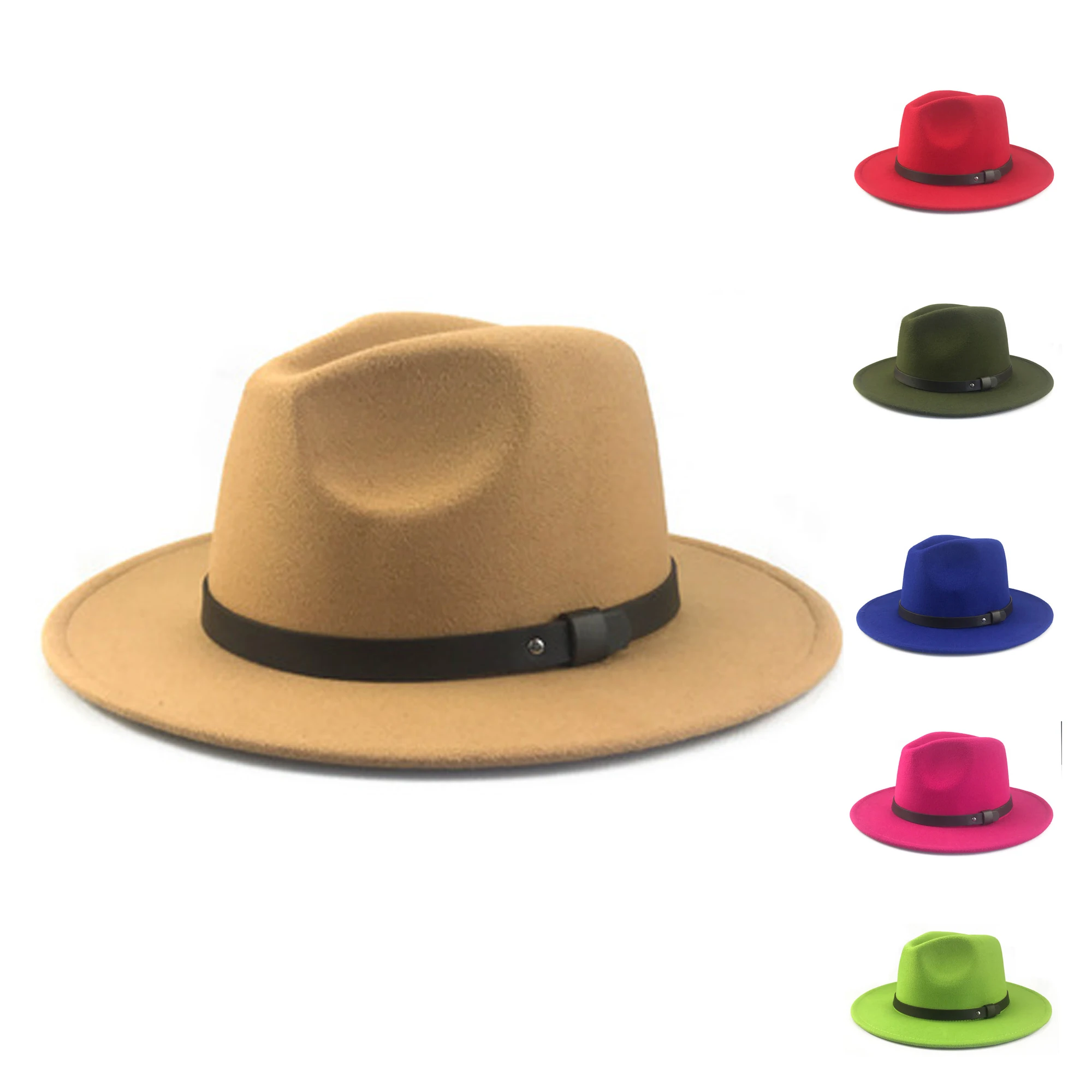 2021 оптовая продажа полиэстер/хлопок модные широкие поля высокое качество пользовательские шляпы мужские с пряжкой для