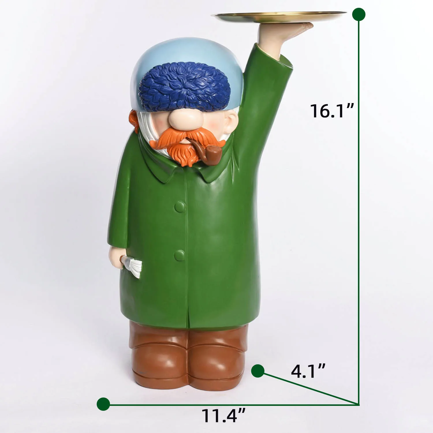 2024 Resin Van Gogh Large Size Statue Stylish Home Decoration Room Storage Candy Cosmetics with Iron Tray