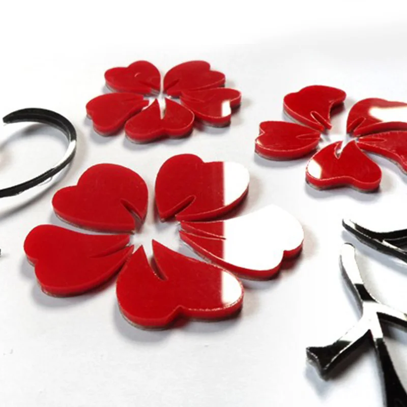 3D acrylic vines flower wall stickers living room wall decoration stickers